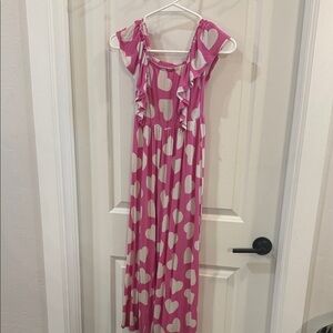 BUMS & ROSES Heart Jumpsuit Size 7/8Y